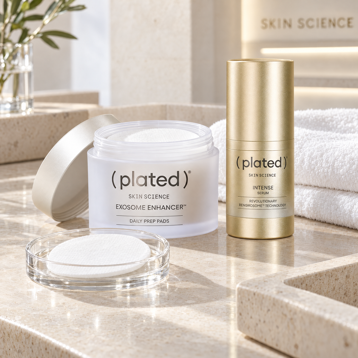 (plated) Skin Science Intense + Daily Prep Pads