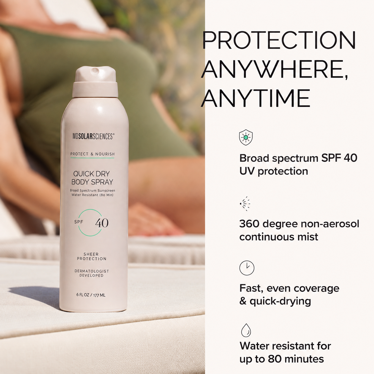 MDSolarSciences Quick Dry Body Spray SPF 40