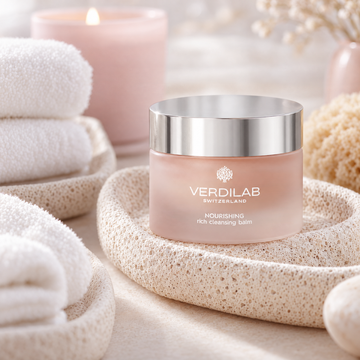 VERDILAB Nourishing Rich Cleansing Balm (Provided With 100% Bamboo Towel)