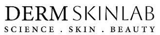 Derm Skinlab logo with text 'Science. Skin. Beauty' on a black background