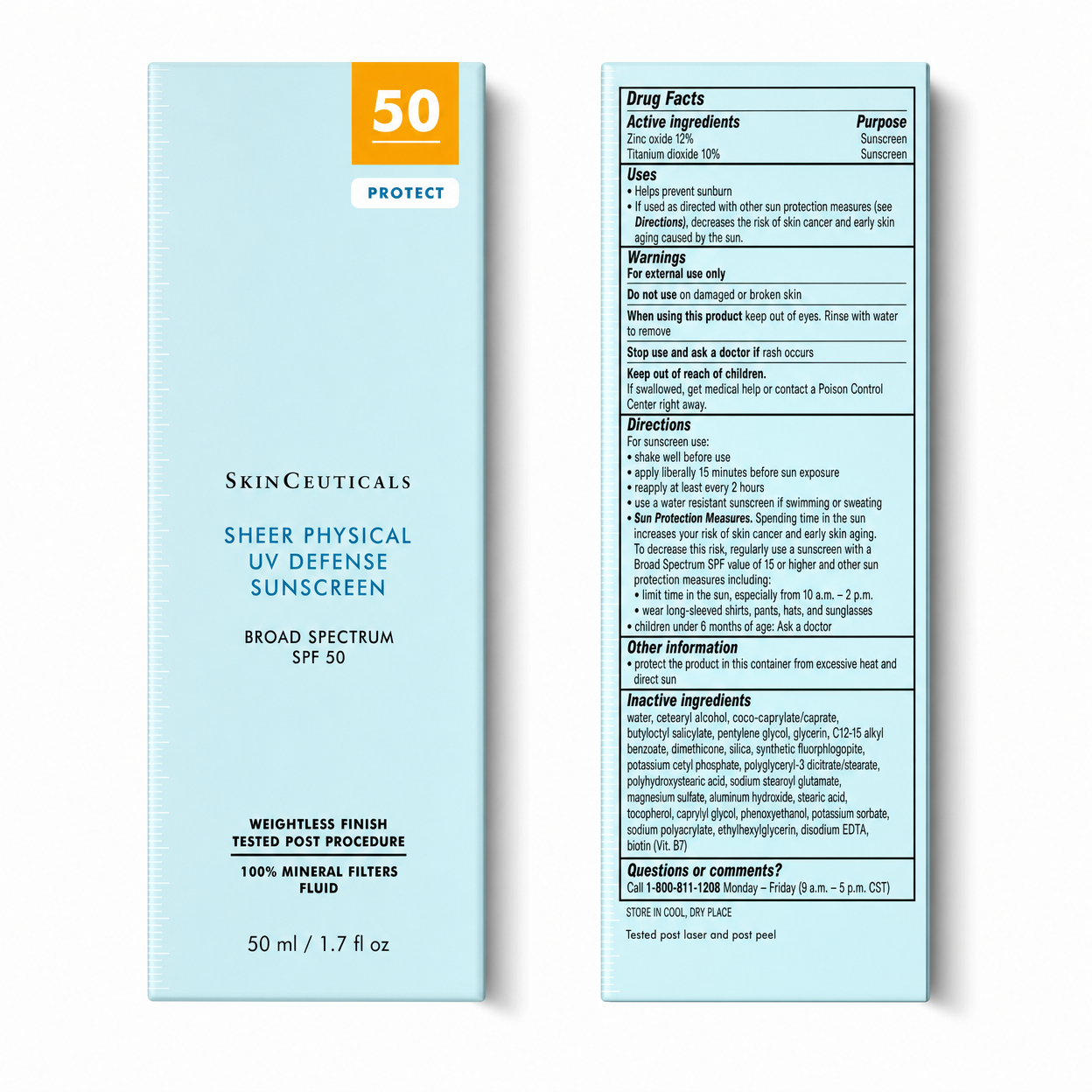 SkinCeuticals Sheer Physical UV Defense SPF 50